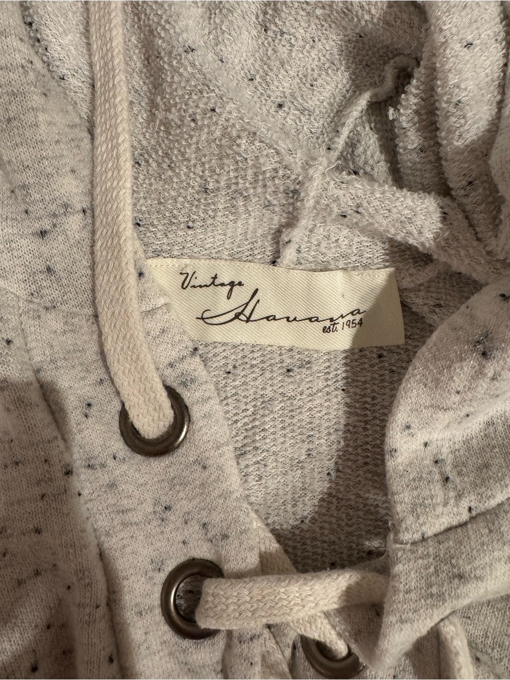 Vintage Havana Lace-Up Ombre Hoodie in White and Blue - Picture 2 of 2